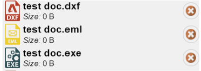 dxf, eml, exe icons